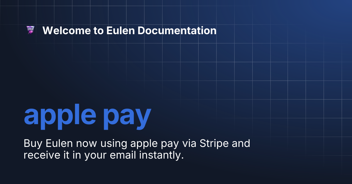 apple pay | Welcome to Eulen Documentation